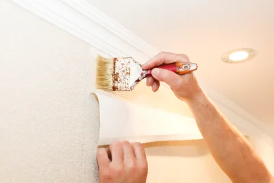 Pose de papier peint à Pinay — revêtements muraux et toiles de verre